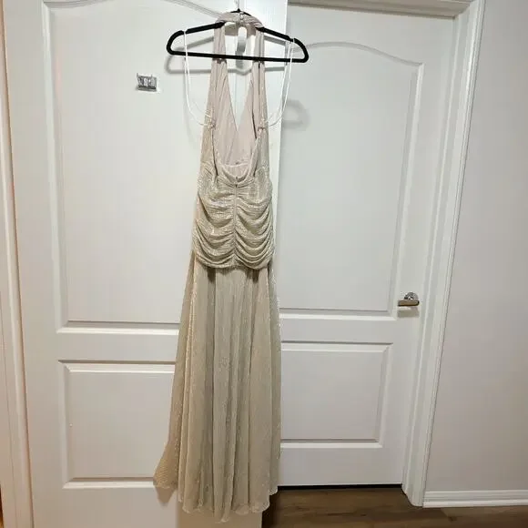 high neck halter top wedding dress Juliette Halter Satin Wedding Dress | Made-To-Order